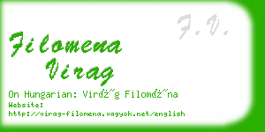 filomena virag business card